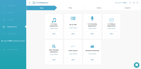 tuneregistry registrations