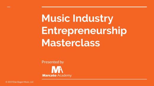 Music Industry Entrepreneurship Masterclass